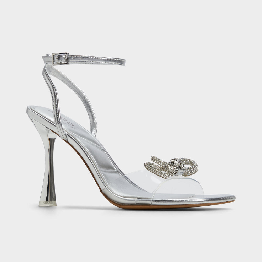 Aldo | Ozley Silver Women's Strappy Heels - Strappy heeled sandal