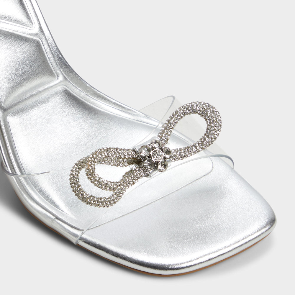 Aldo | Ozley Silver Women's Strappy Heels - Strappy heeled sandal