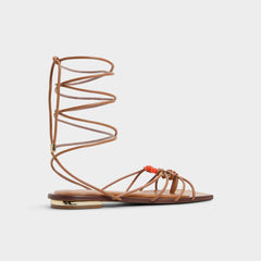 Aldo | Nirena Medium Brown Women's Flats - Strappy flat sandal