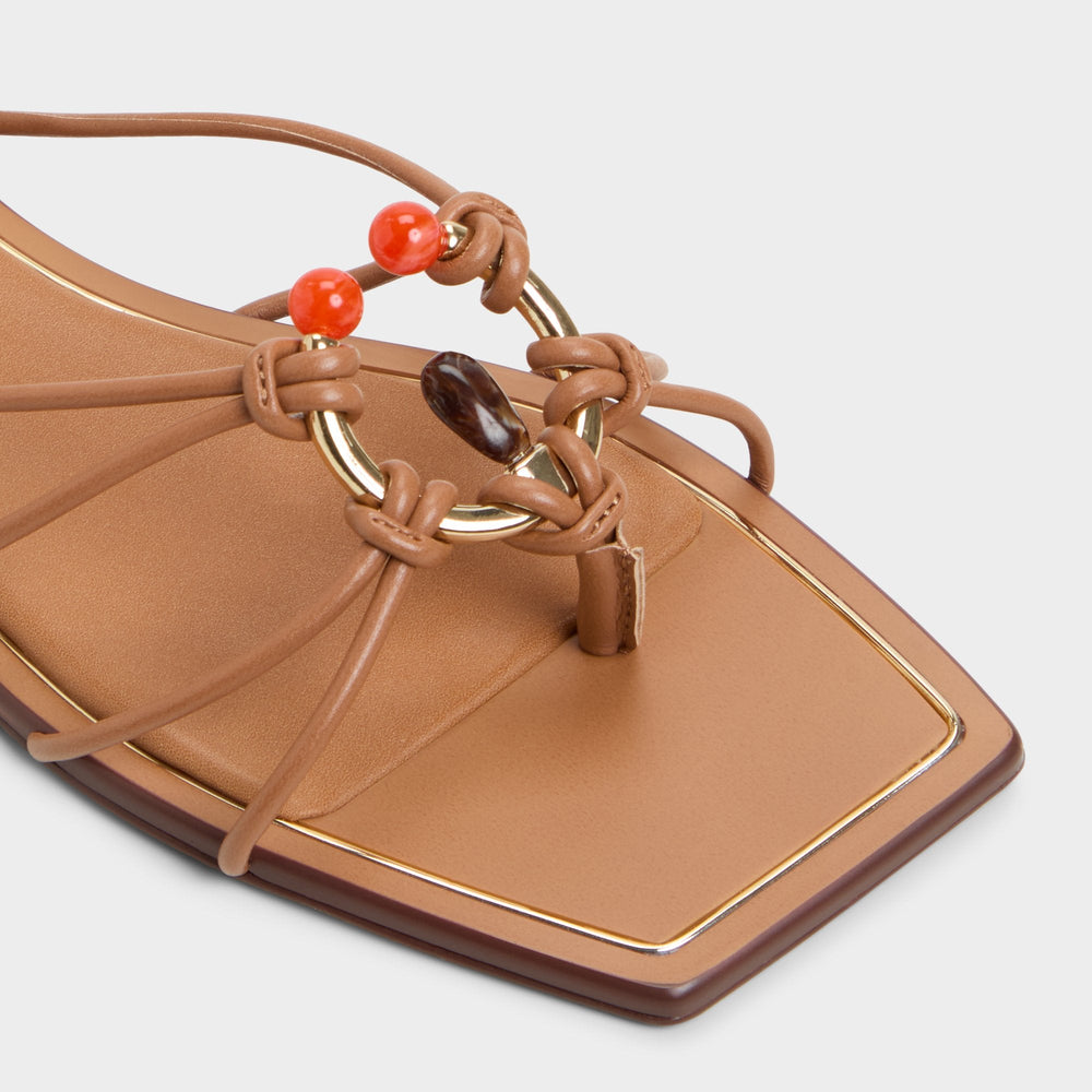 Aldo | Nirena Medium Brown Women's Flats - Strappy flat sandal