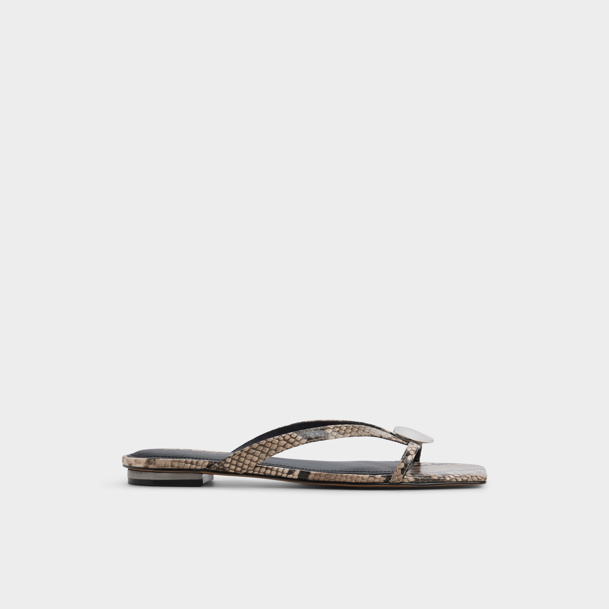 Aldo | Iliria White/Black Women's Flats - Slide sandal