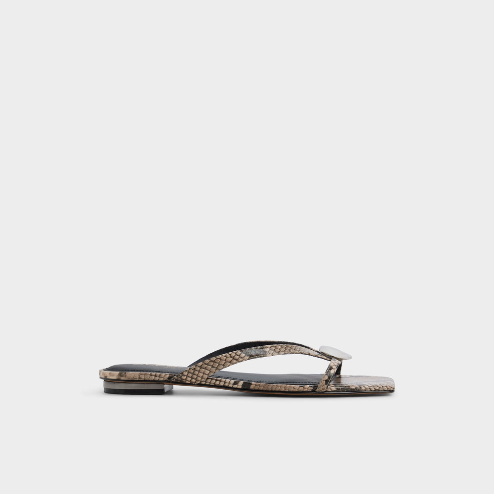 Aldo | Iliria White/Black Women's Flats - Slide sandal