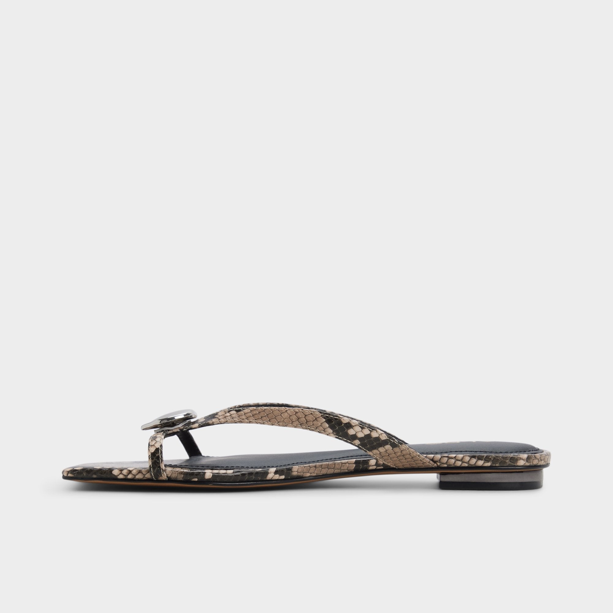 Aldo | Iliria White/Black Women's Flats - Slide sandal