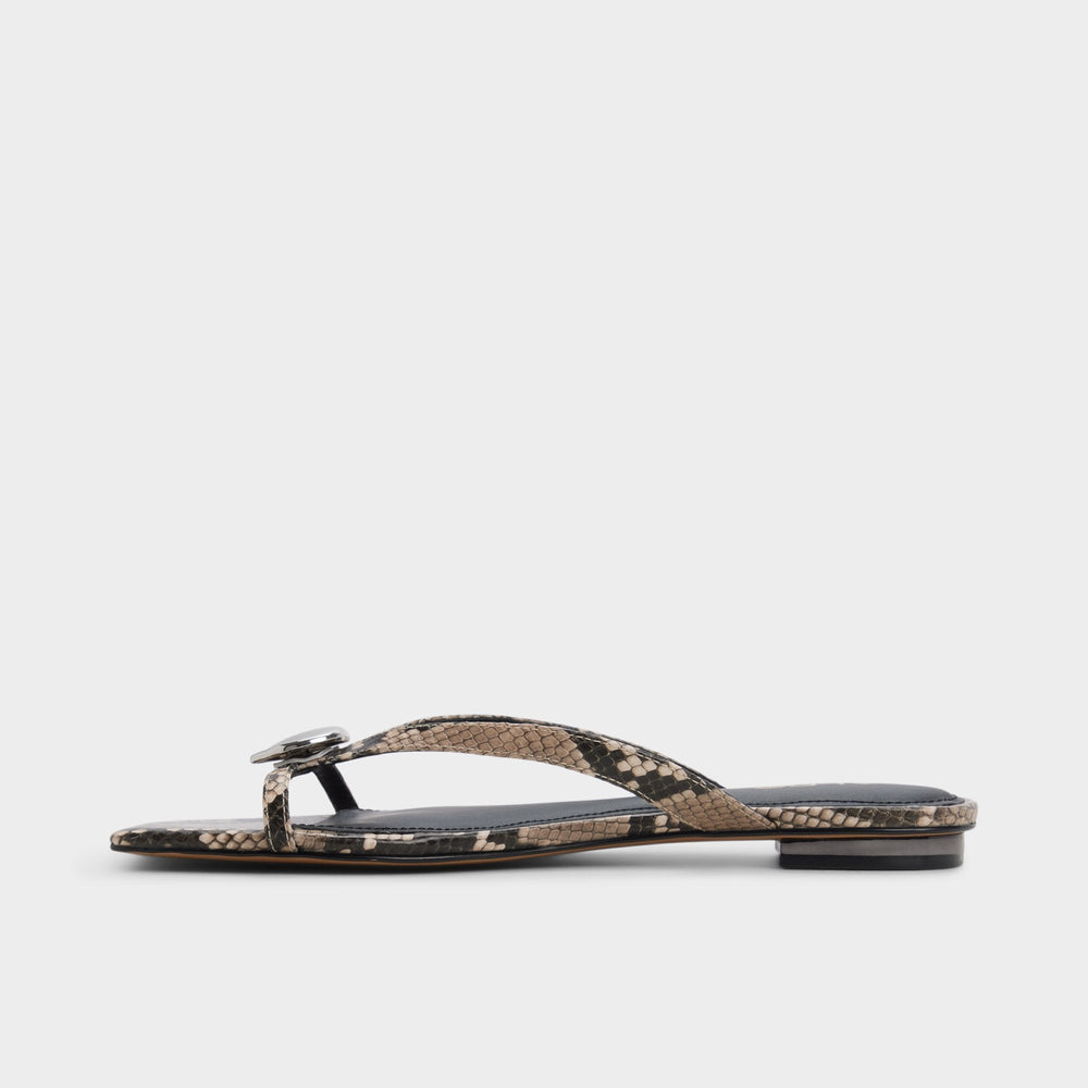 Aldo | Iliria White/Black Women's Flats - Slide sandal