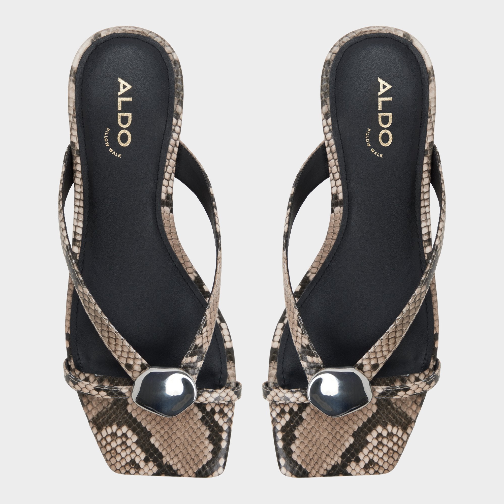 Aldo | Iliria White/Black Women's Flats - Slide sandal