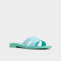 Aldo | Itsandal Turquoise Women's Flats - Slide sandal