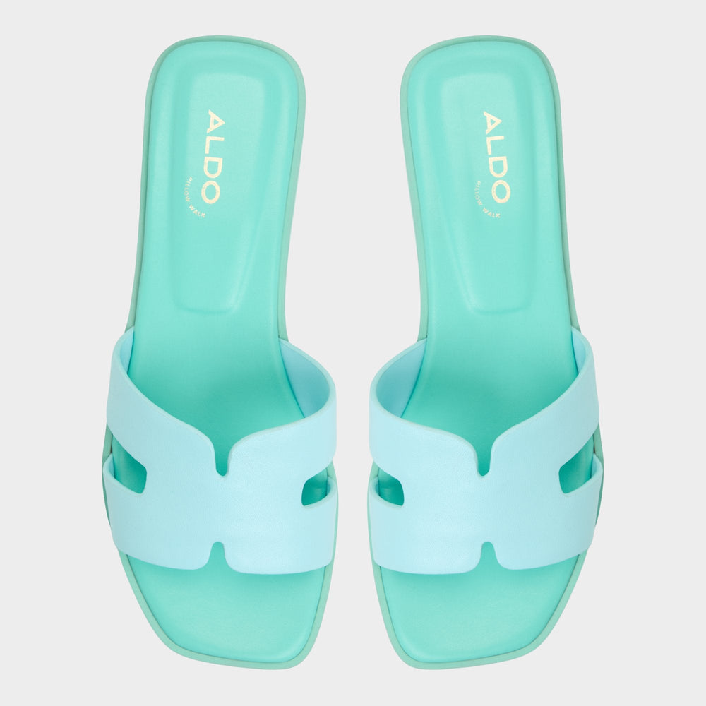 Aldo | Itsandal Turquoise Women's Flats - Slide sandal