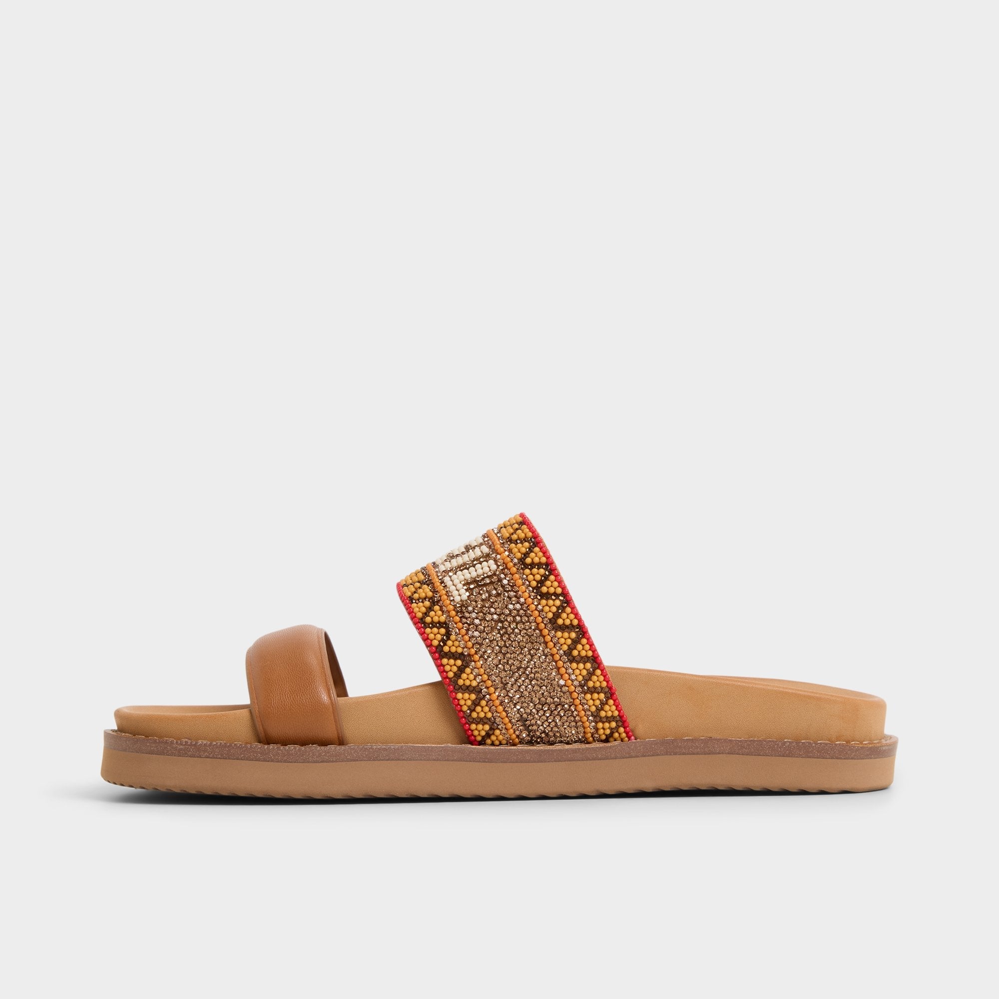 Aldo | Beachvacay Brown Multi Women's Footbed sandals -