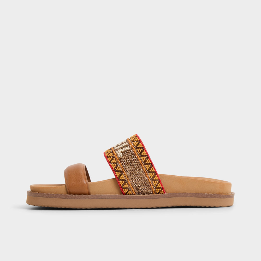 Aldo | Beachvacay Brown Multi Women's Footbed sandals -