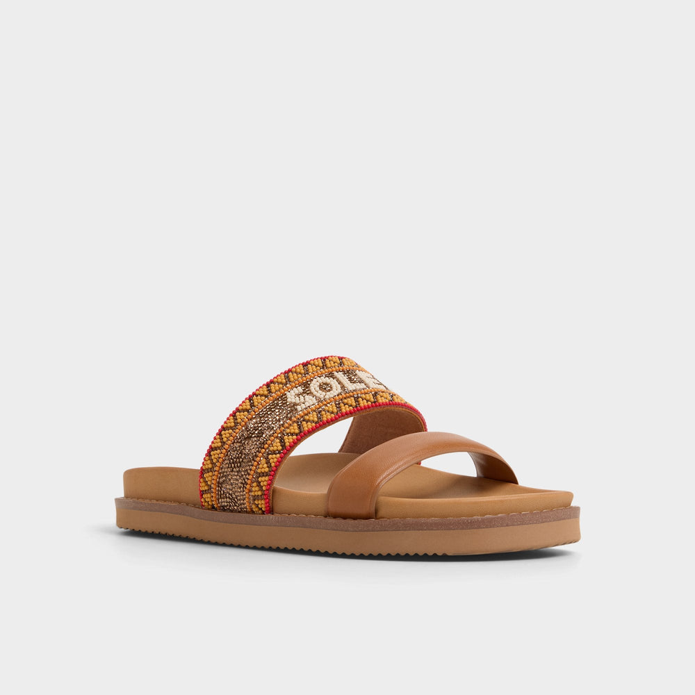 Aldo | Beachvacay Brown Multi Women's Footbed sandals -