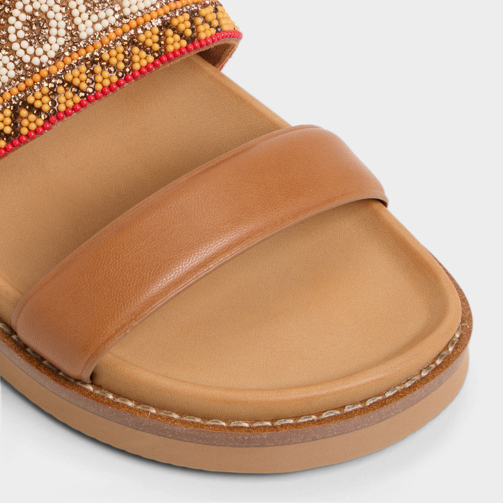 Aldo | Beachvacay Brown Multi Women's Footbed sandals -