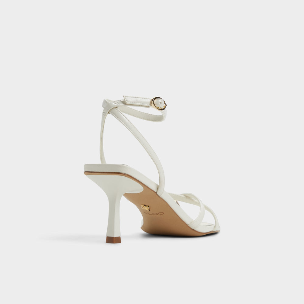 Aldo | Elodiah White/Bone Women's Travel essentials - Strappy heeled sandal, Stiletto heel