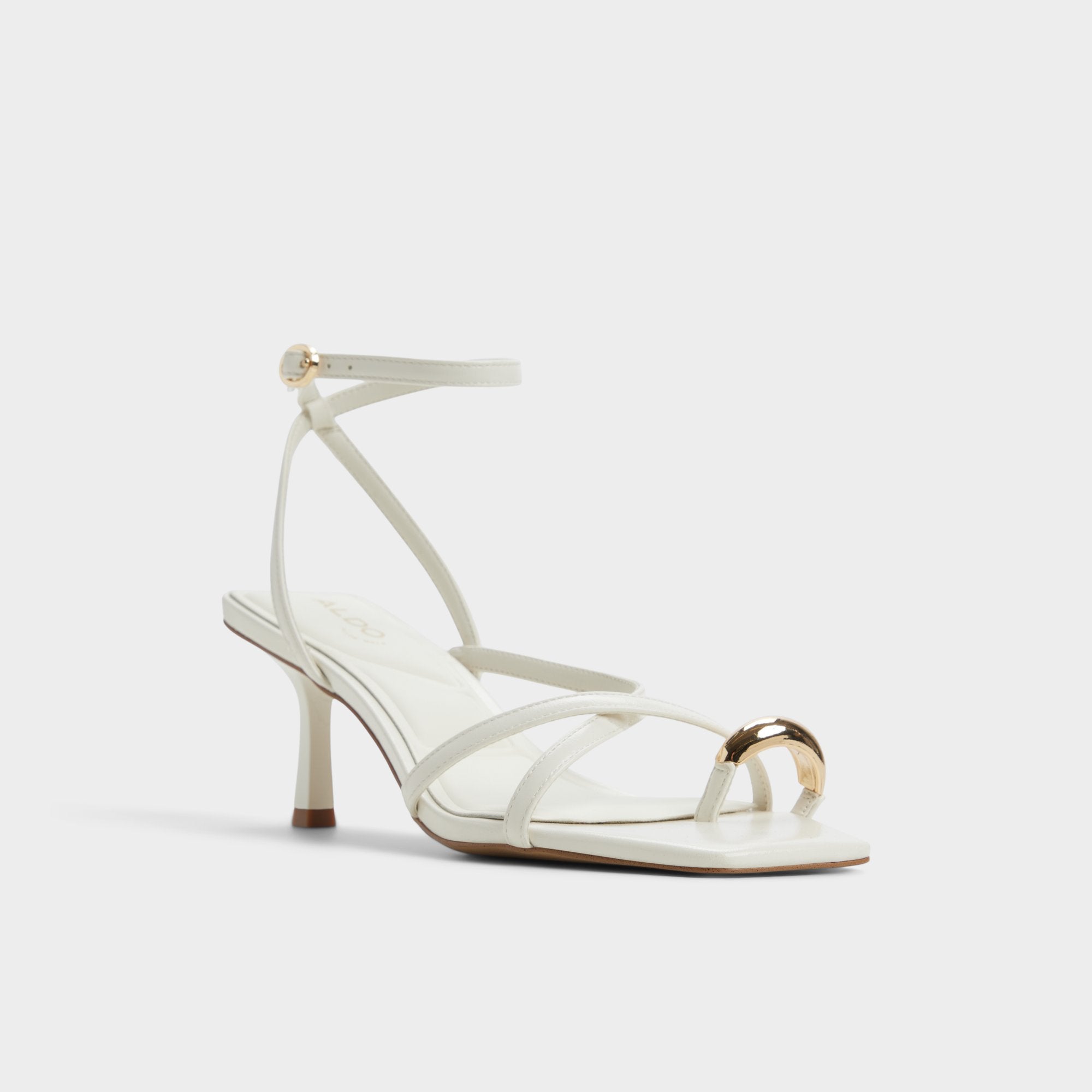 Aldo | Elodiah White/Bone Women's Travel essentials - Strappy heeled sandal, Stiletto heel