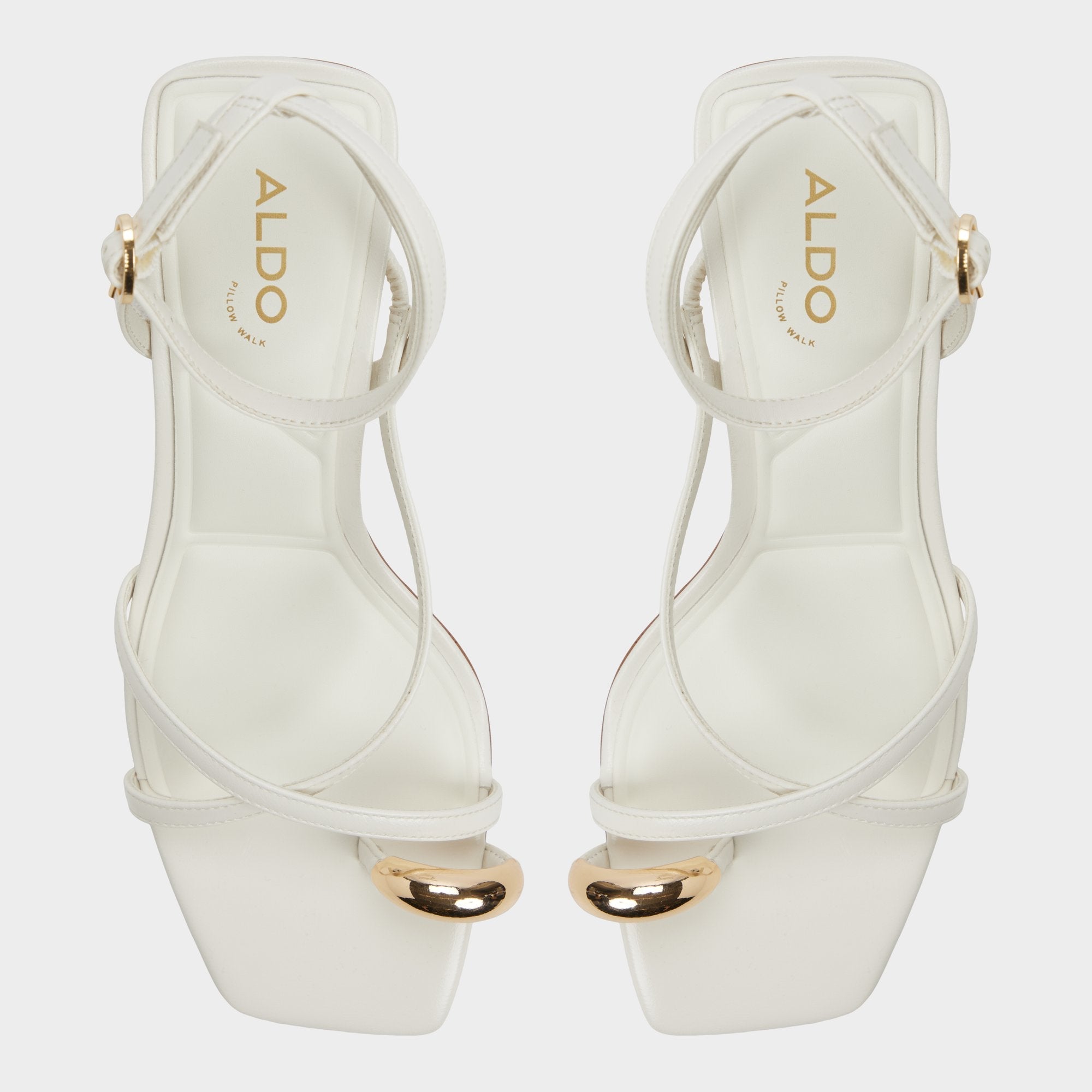 Aldo | Elodiah White/Bone Women's Travel essentials - Strappy heeled sandal, Stiletto heel
