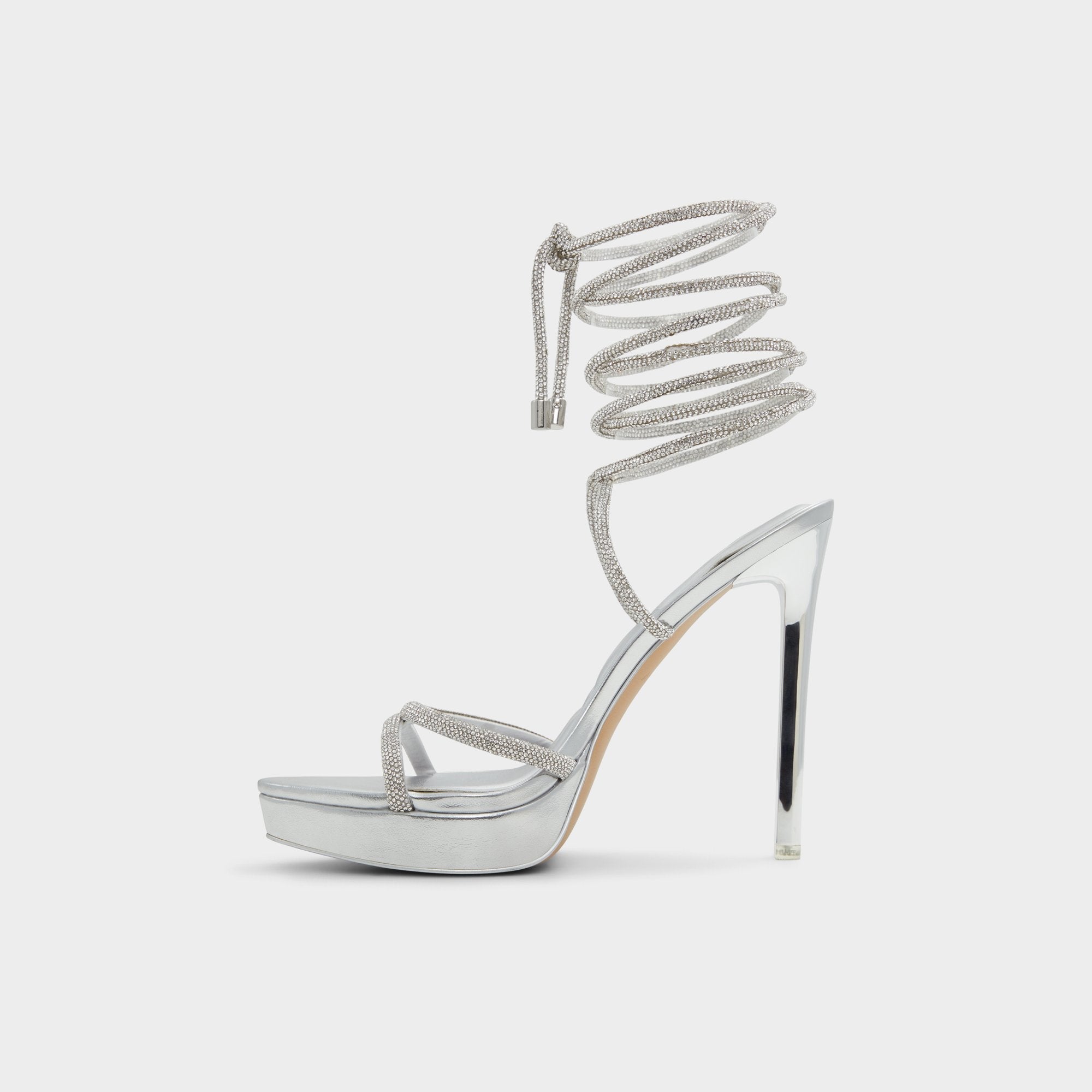 Aldo | Izabella in Silver 13621003 - Strappy heeled sandal, Platform