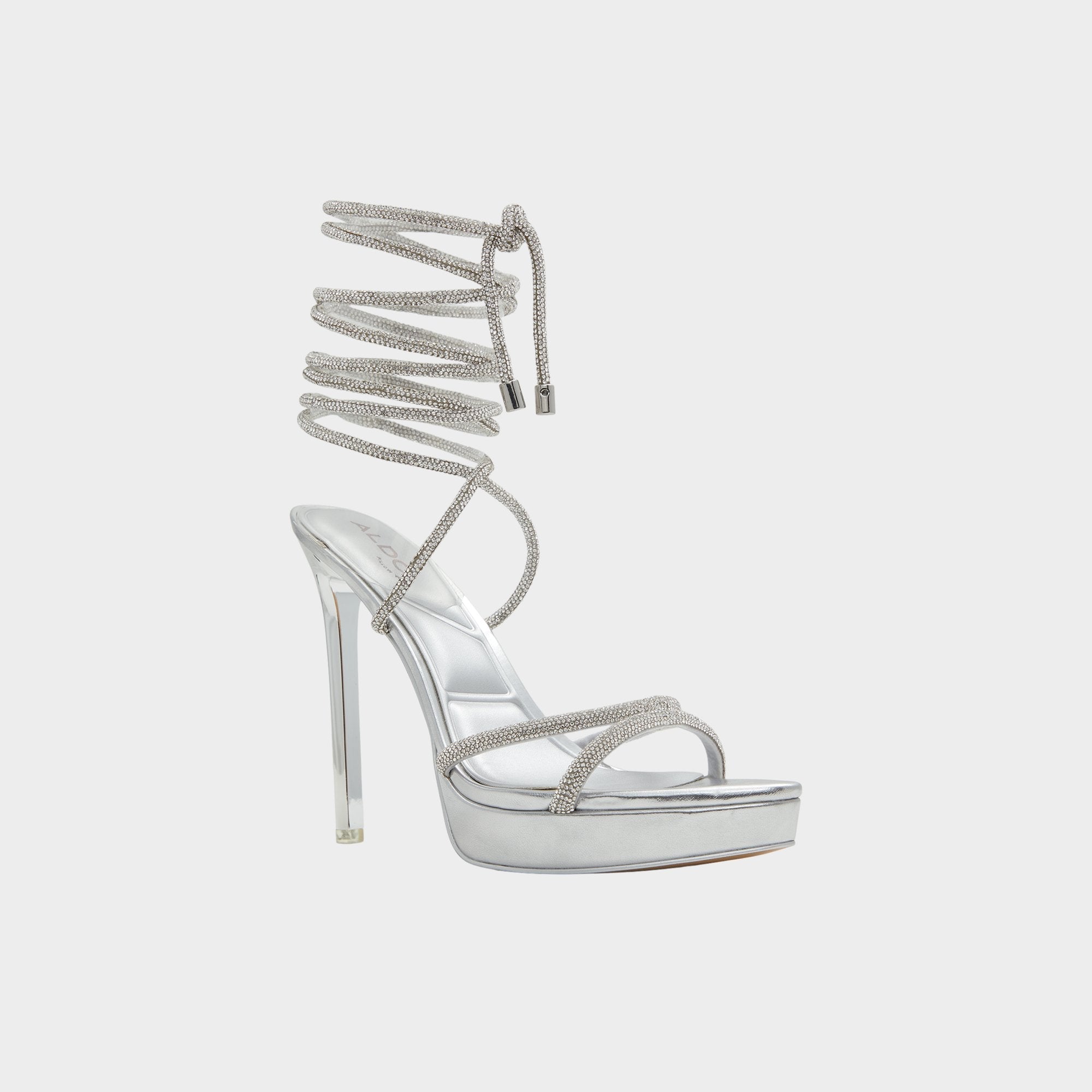 Aldo | Izabella in Silver 13621003 - Strappy heeled sandal, Platform