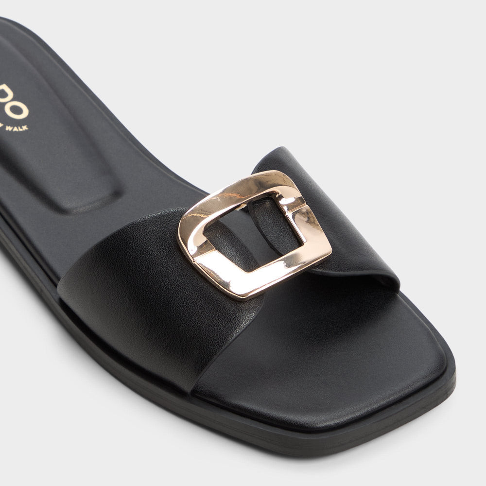 Aldo | Tidella Black Women's Flats - Slide sandal