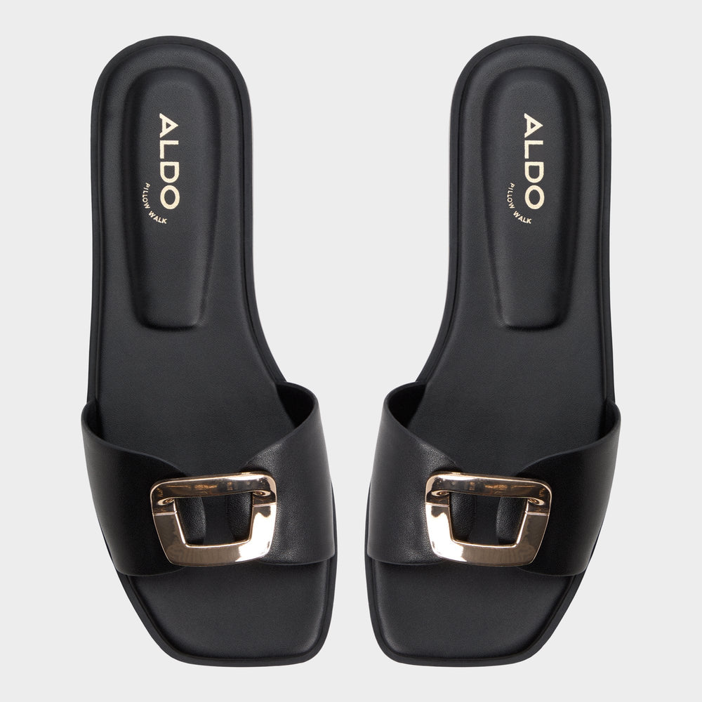 Aldo | Tidella Black Women's Flats - Slide sandal