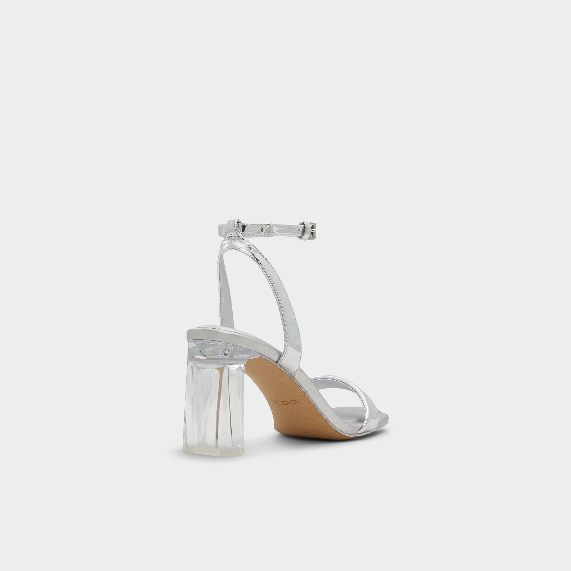 Aldo | Aurorai Silver Women's Block heels - Strappy heeled sandal, Block heel
