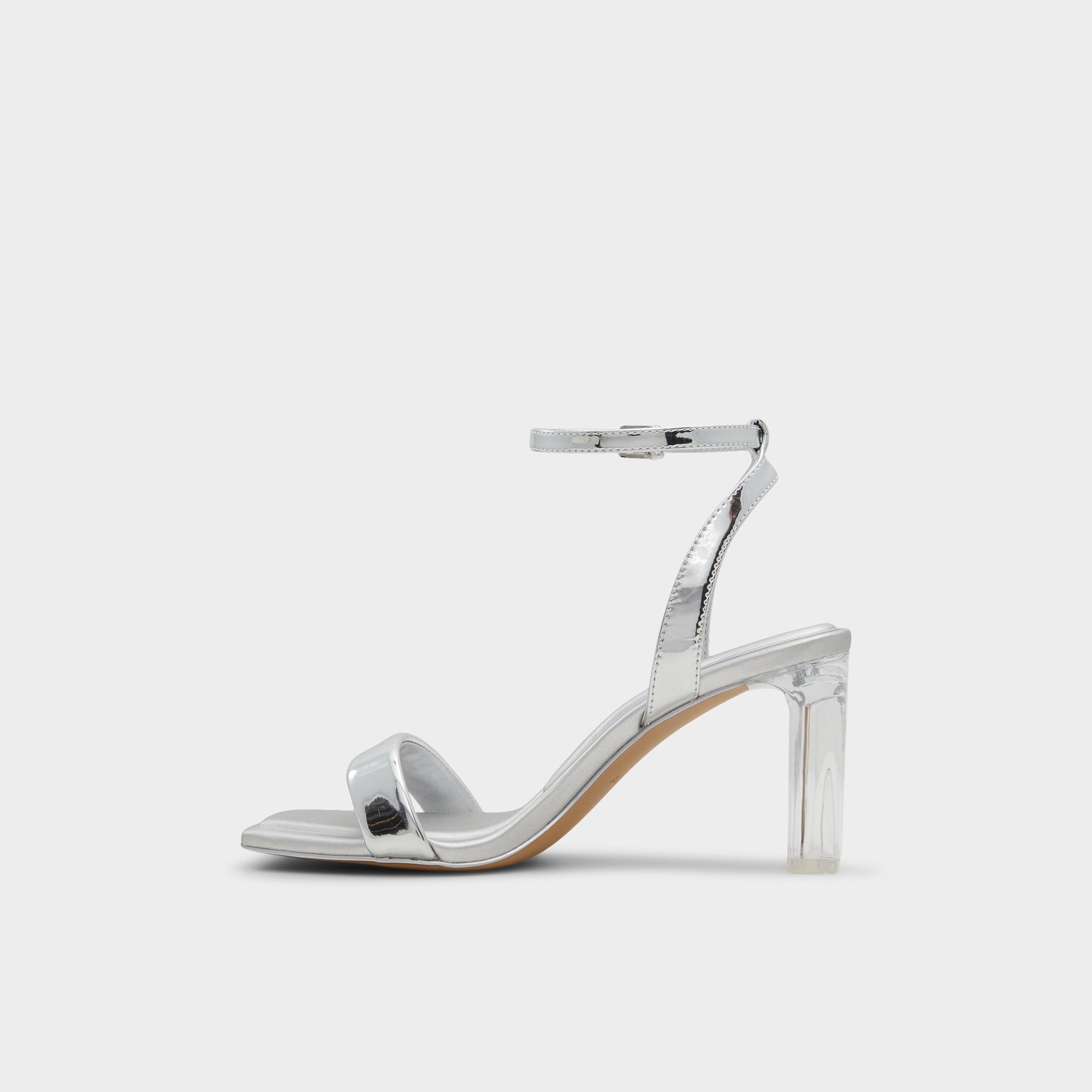 Aldo | Aurorai Silver Women's Block heels - Strappy heeled sandal, Block heel