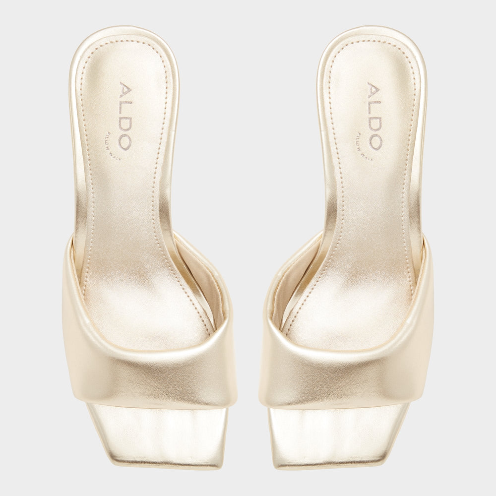 Aldo | Aneka Gold Women's Heeled mules - Heeled mule, Block heel