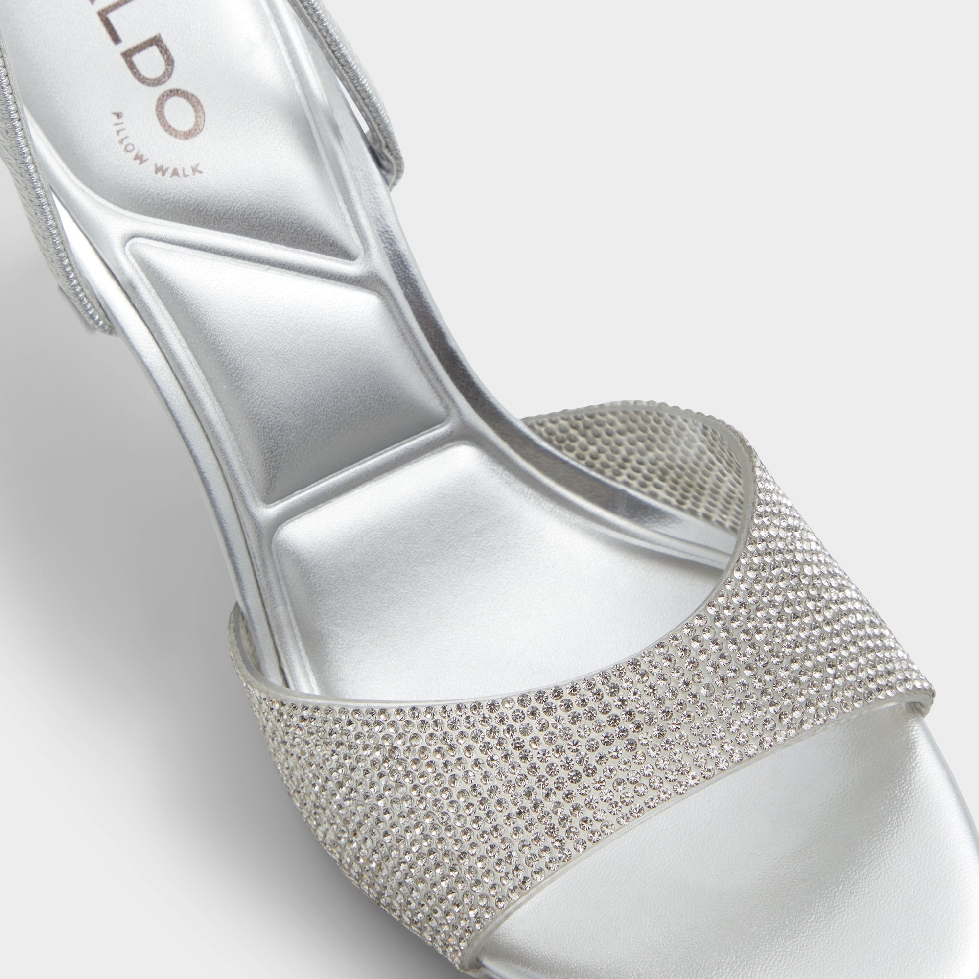 Aldo | Aitana in Silver - Strappy heeled sandal, Stiletto heel