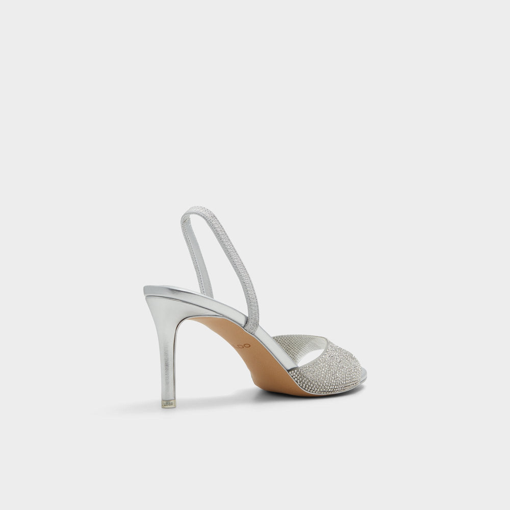 Aldo | Aitana in Silver - Strappy heeled sandal, Stiletto heel