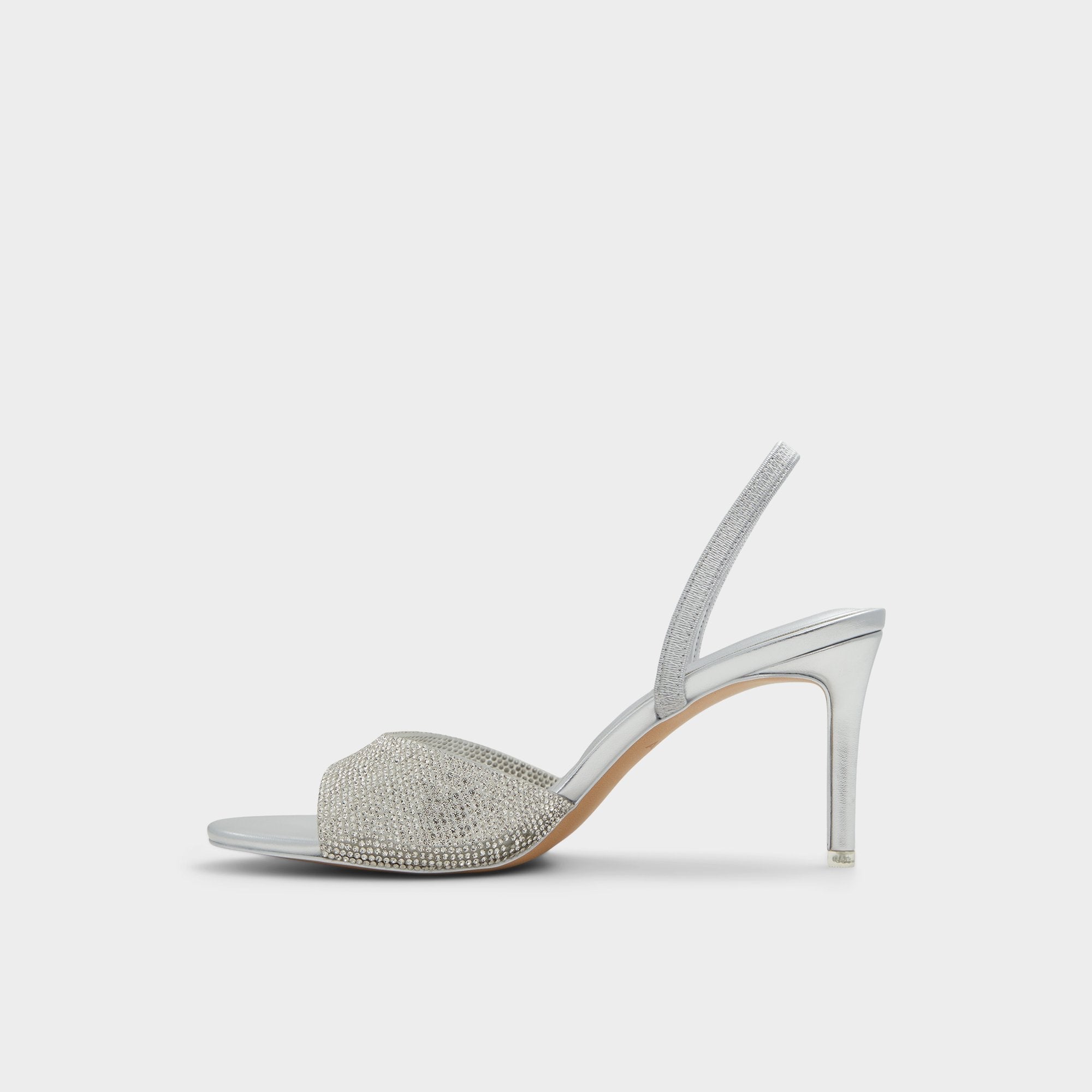 Aldo | Aitana in Silver - Strappy heeled sandal, Stiletto heel