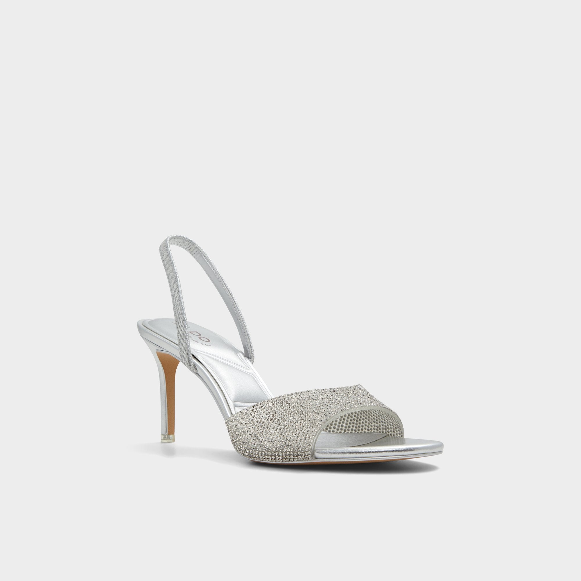 Aldo | Aitana in Silver - Strappy heeled sandal, Stiletto heel