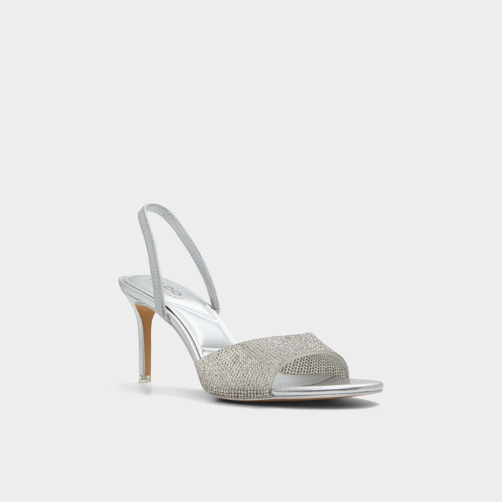 Aldo | Aitana in Silver - Strappy heeled sandal, Stiletto heel