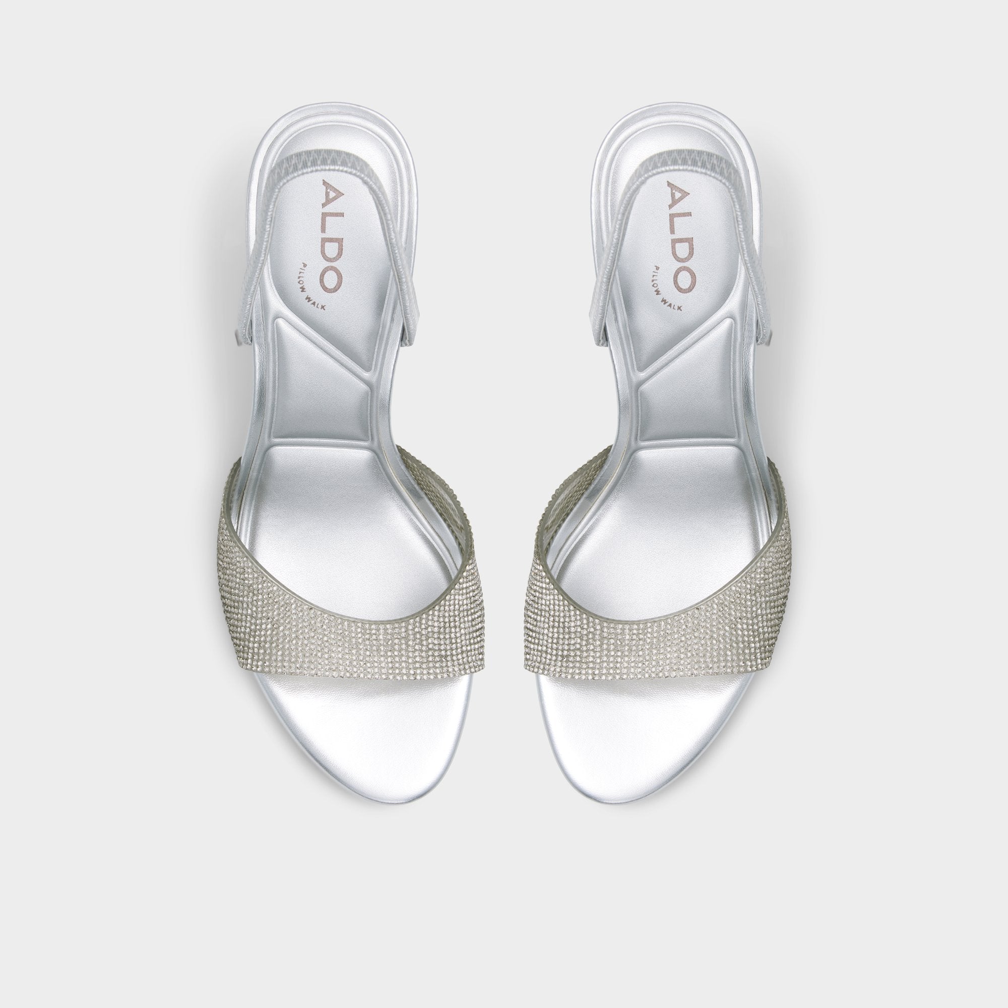 Aldo | Aitana in Silver - Strappy heeled sandal, Stiletto heel