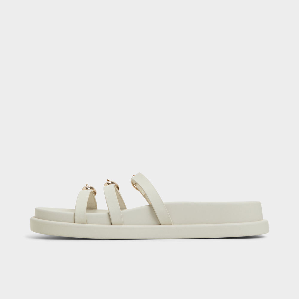Aldo | Zephyra White Women's Footbed sandals - Footbed sandal, Footbed sandal