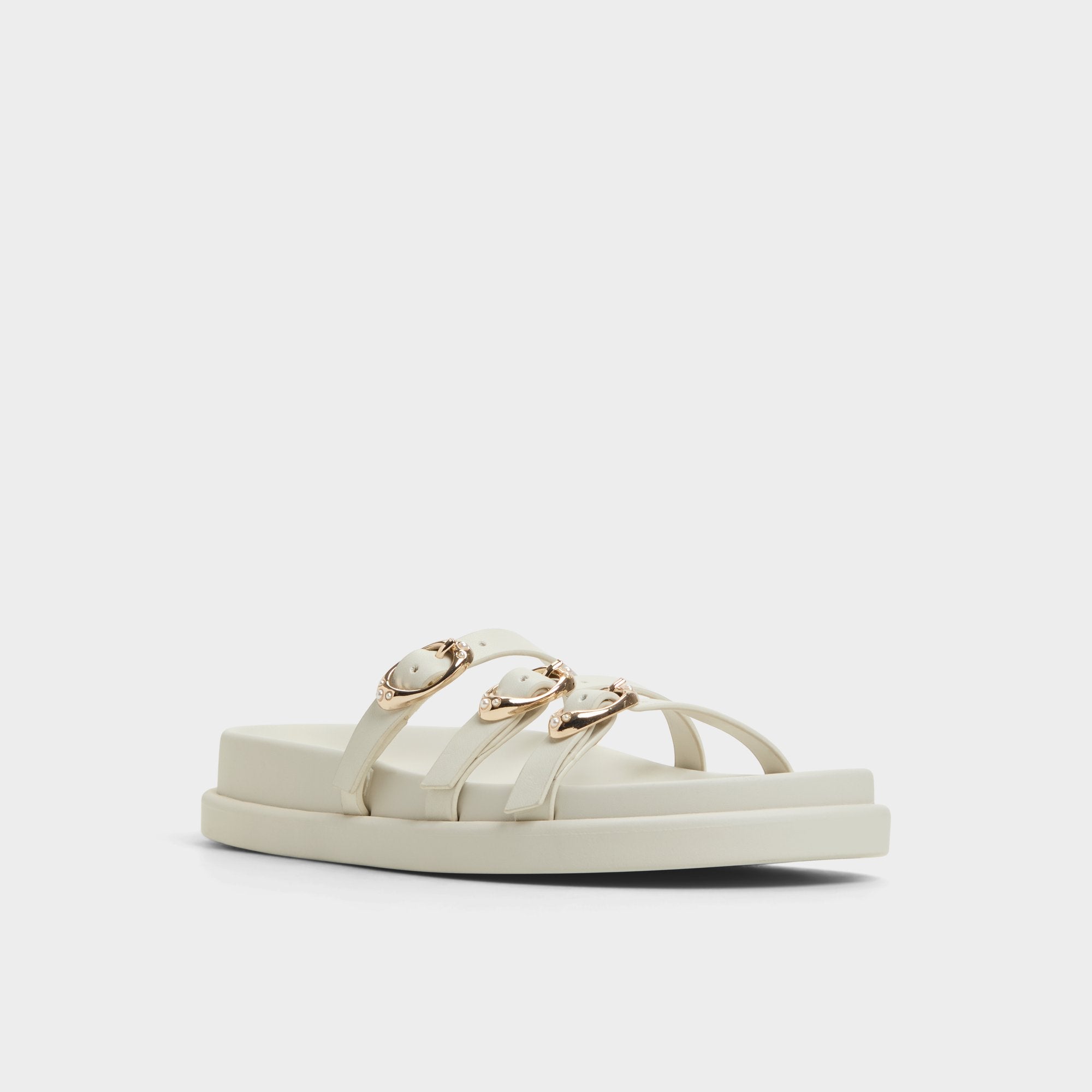 Aldo | Zephyra White Women's Footbed sandals - Footbed sandal, Footbed sandal