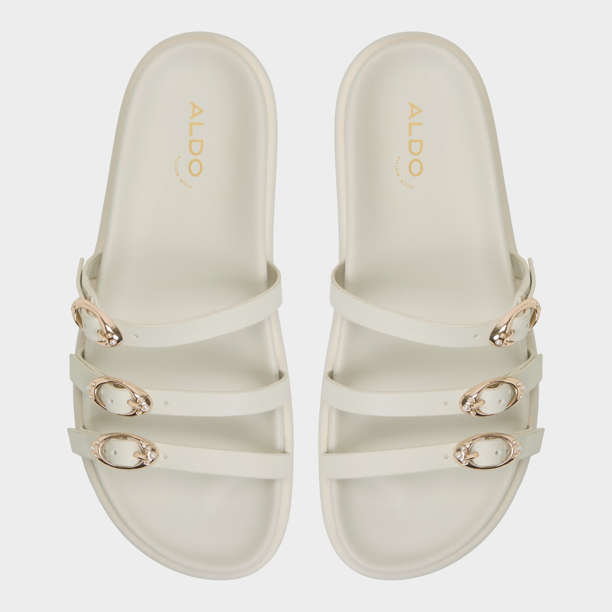Aldo | Zephyra White Women's Footbed sandals - Footbed sandal, Footbed sandal
