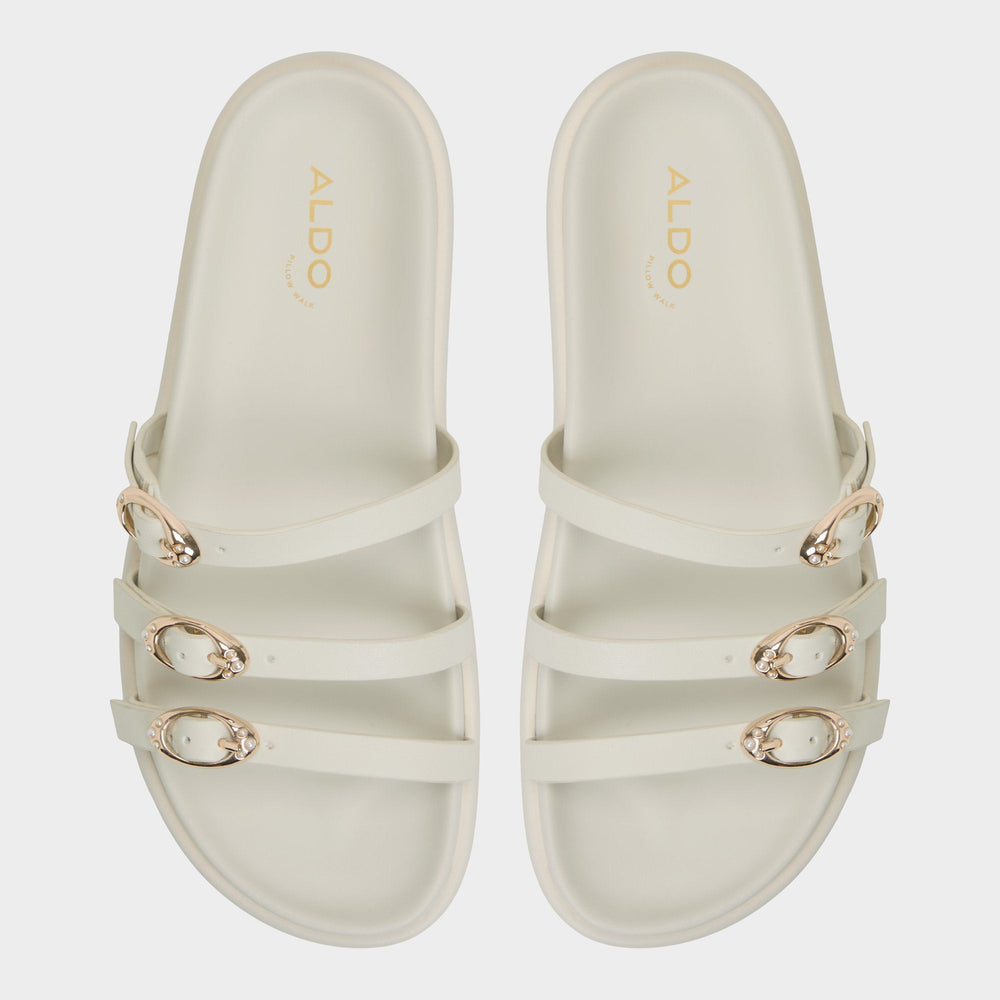 Aldo | Zephyra White Women's Footbed sandals - Footbed sandal, Footbed sandal