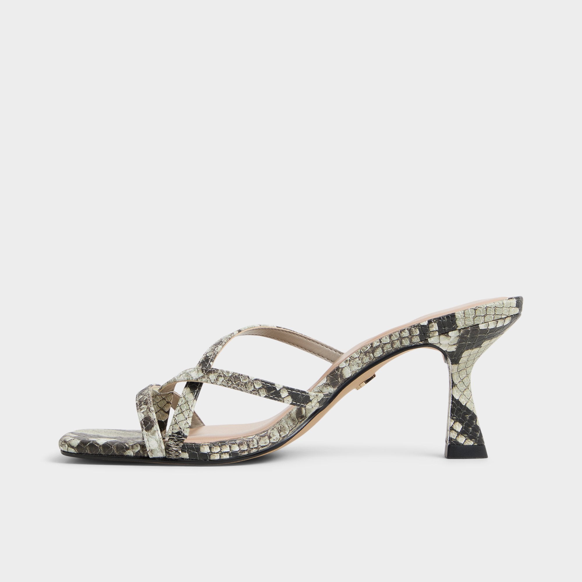 Aldo | Calypsa White/Black Women's Animal Prints - Strappy heeled sandal