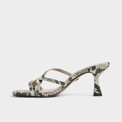 Aldo | Calypsa White/Black Women's Animal Prints - Strappy heeled sandal