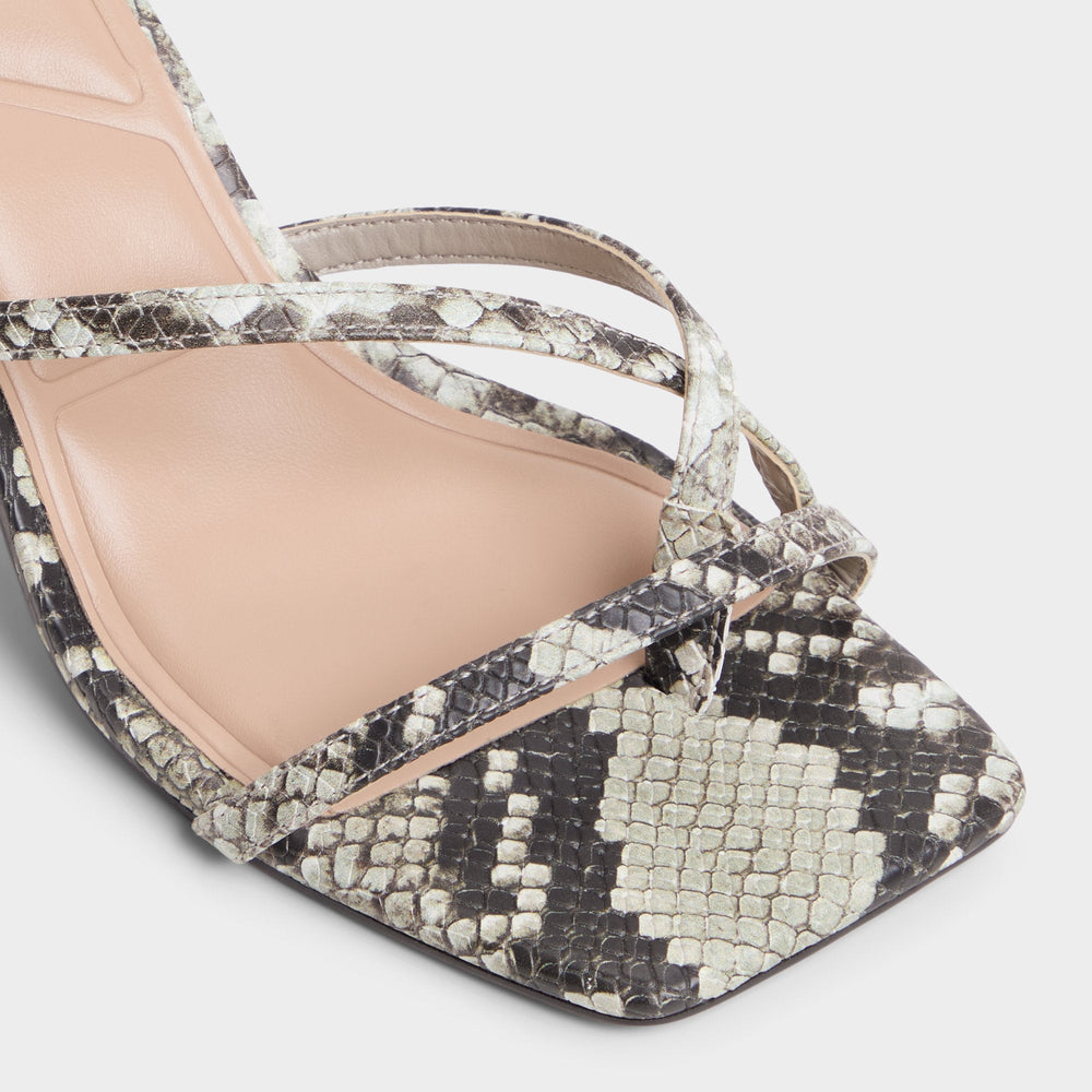 Aldo | Calypsa White/Black Women's Animal Prints - Strappy heeled sandal