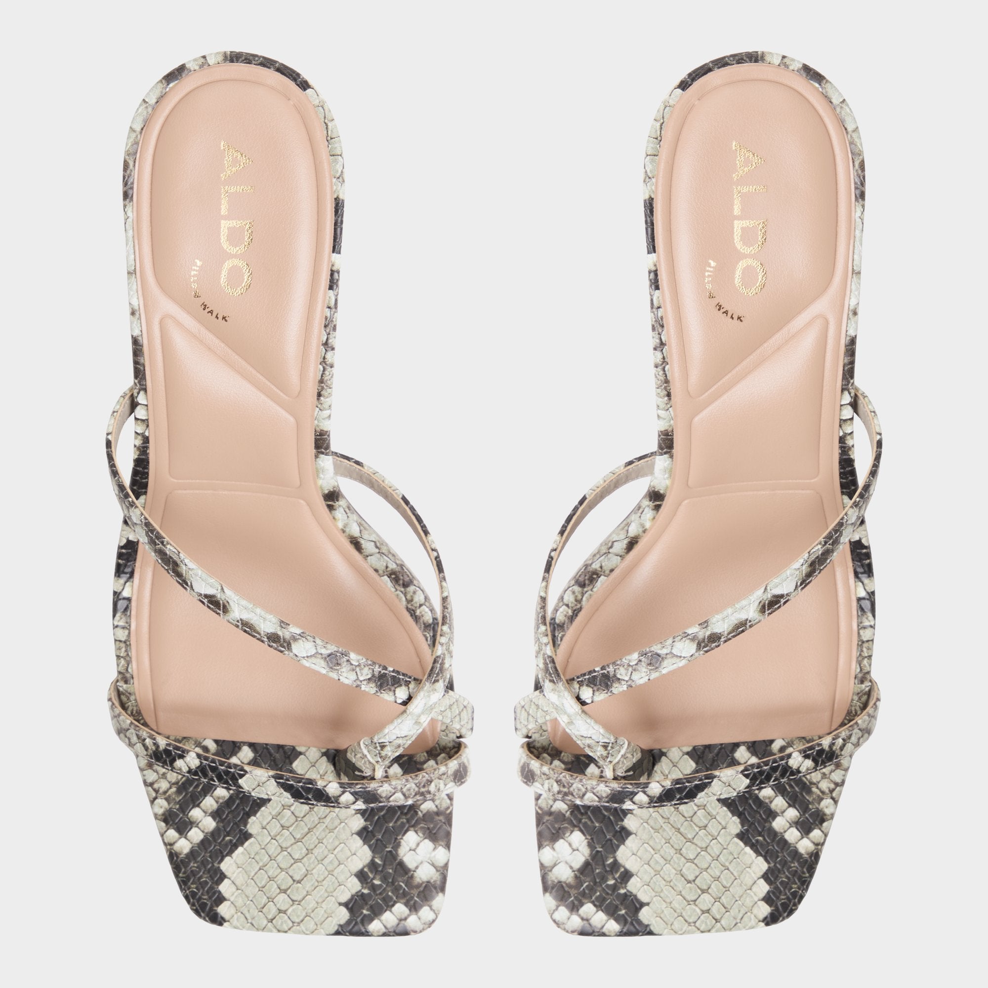 Aldo | Calypsa White/Black Women's Animal Prints - Strappy heeled sandal