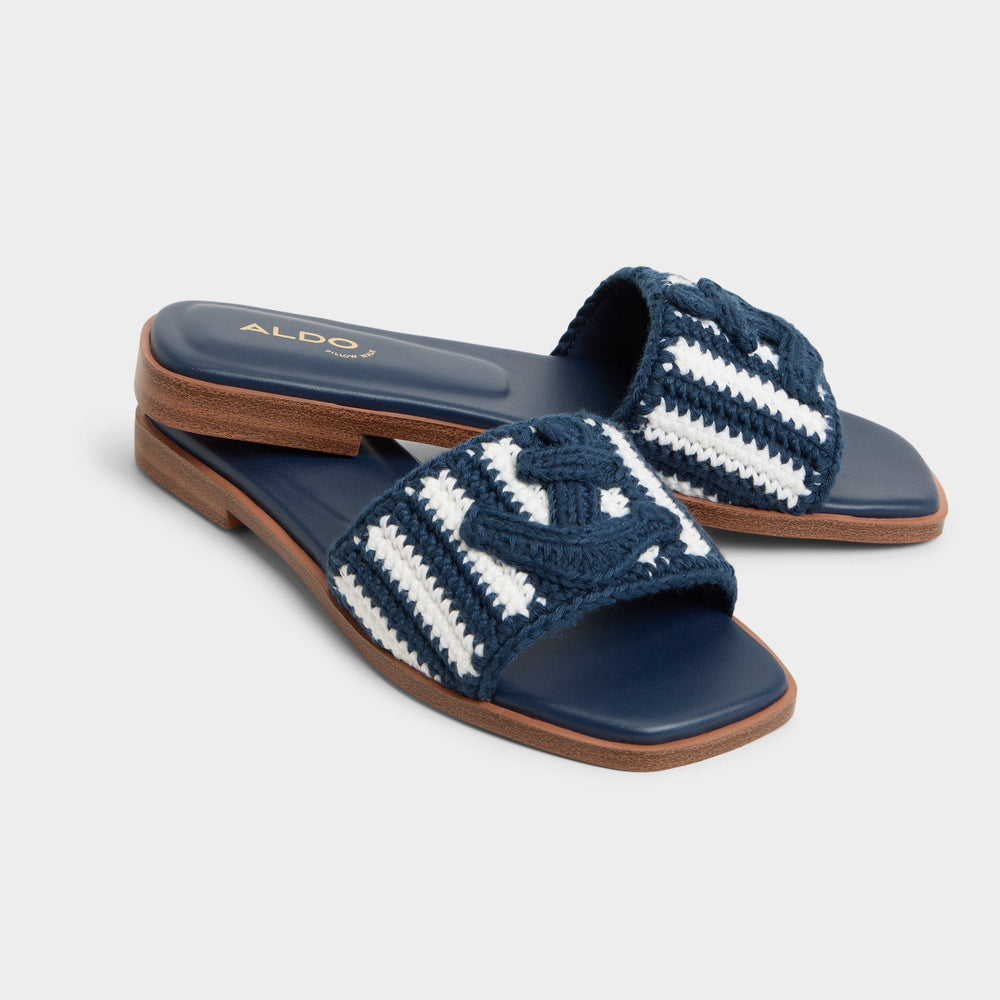 Aldo | Sabbia Blue Combo Women's Flats - Slide sandal