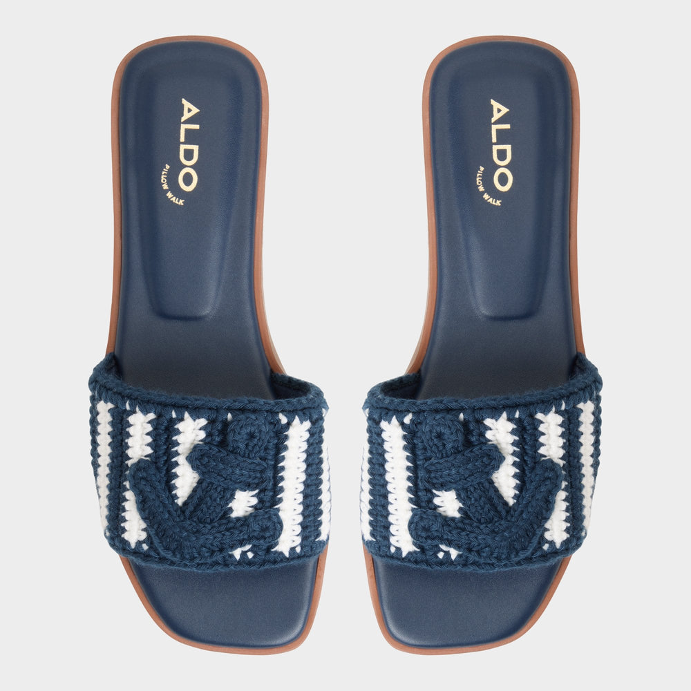 Aldo | Sabbia Blue Combo Women's Flats - Slide sandal