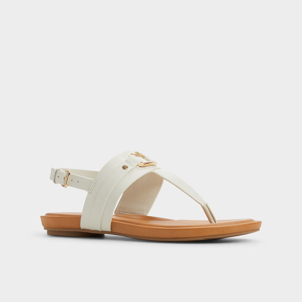 Aldo | Taylen White/Bone Women's Footbed sandals - T-strap sandal