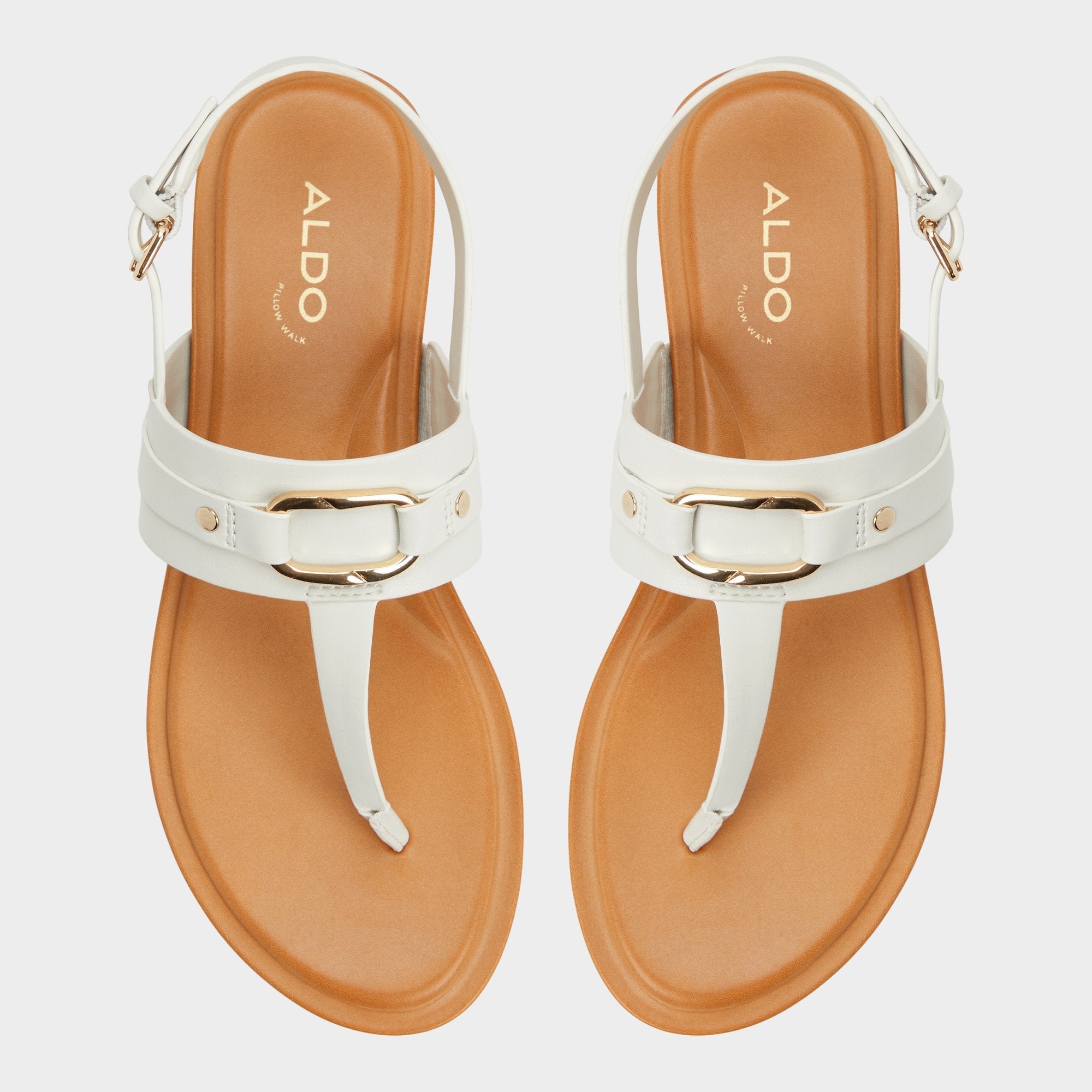 Aldo | Taylen White/Bone Women's Footbed sandals - T-strap sandal