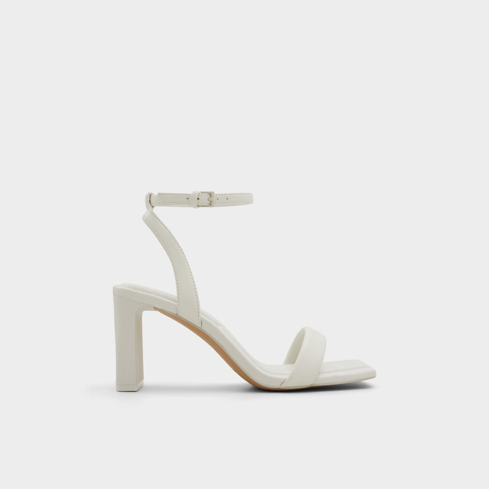 Aldo | Aurorai White/Bone Women's Strappy sandals - Strappy heeled sandal, Block heel