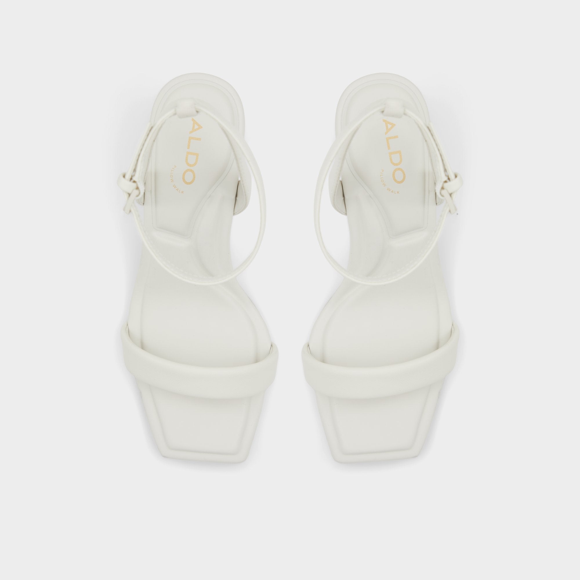 Aldo | Aurorai White/Bone Women's Strappy sandals - Strappy heeled sandal, Block heel