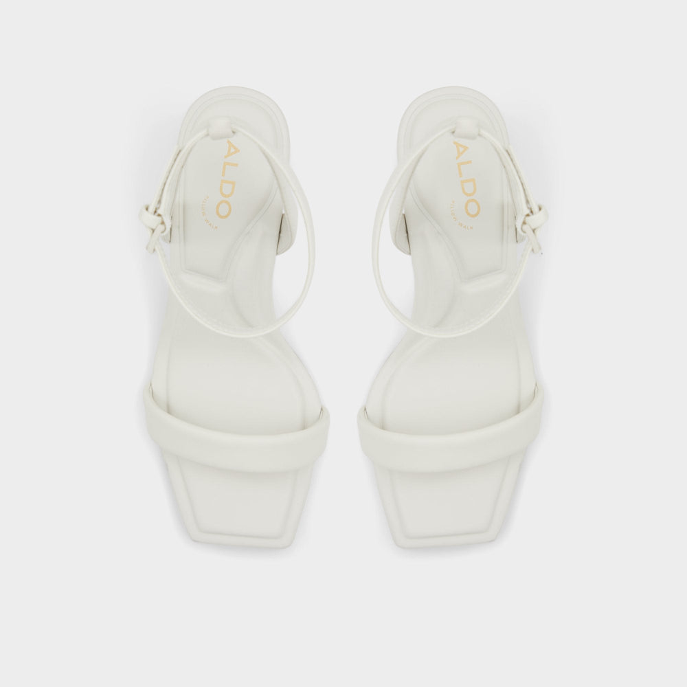 Aldo | Aurorai White/Bone Women's Strappy sandals - Strappy heeled sandal, Block heel