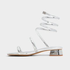 Aldo | Spinna in Silver - Strappy sandal, Block heel