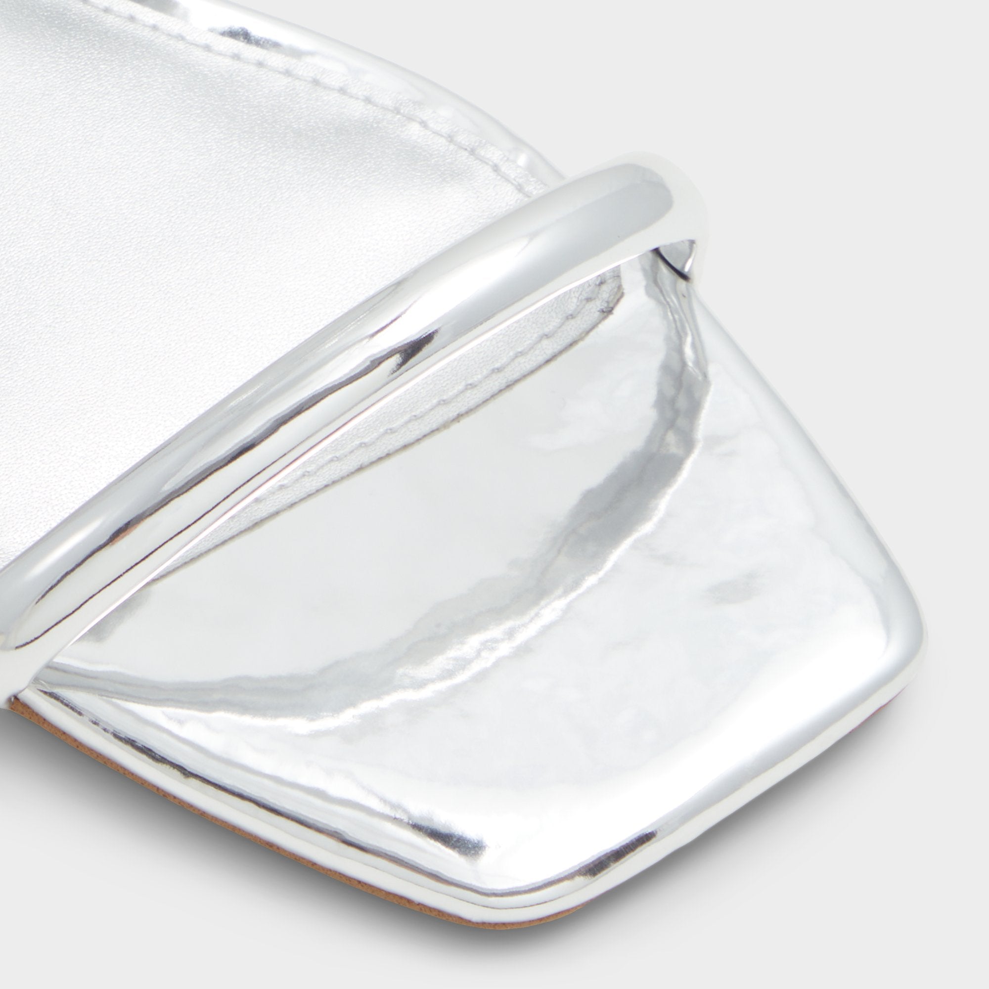 Aldo | Spinna in Silver - Strappy sandal, Block heel