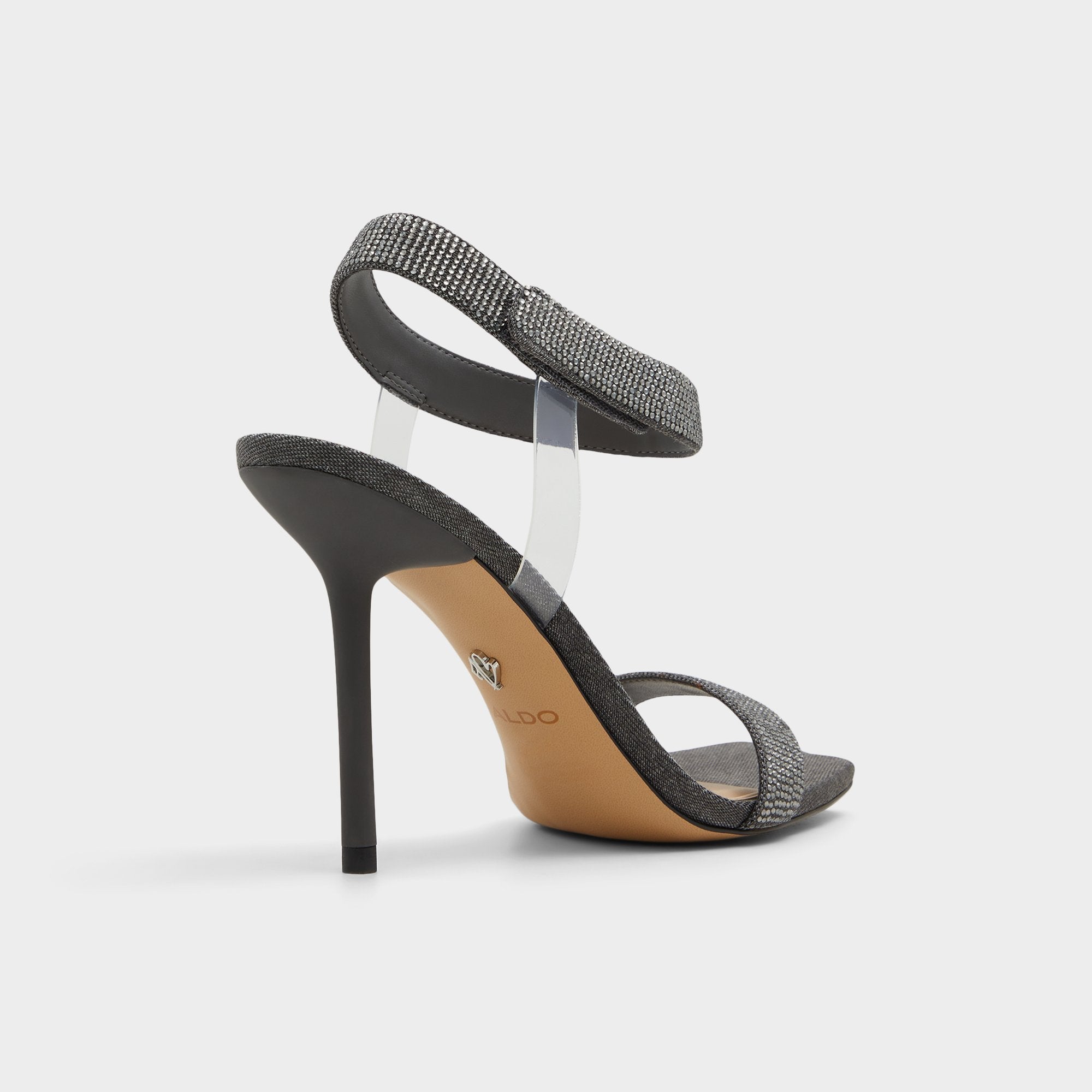 Aldo | Rosy Dark Grey Women's Strappy sandals - Strappy heeled sandal