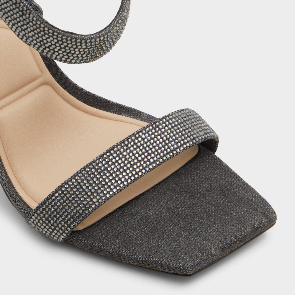 Aldo | Rosy Dark Grey Women's Strappy sandals - Strappy heeled sandal